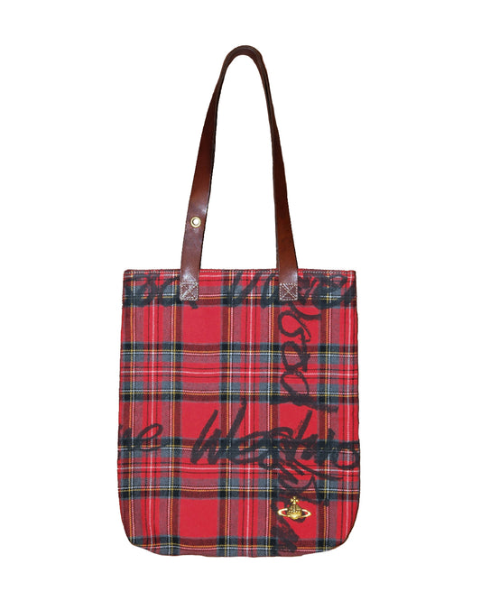 Vivienne Westwood Plaid Tote Bag