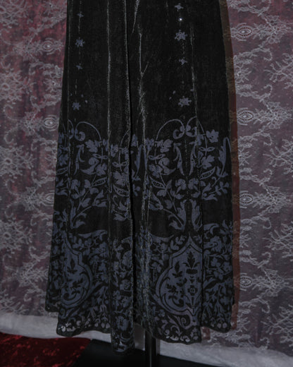 Dark Vampire Velvet Maxi Skirt