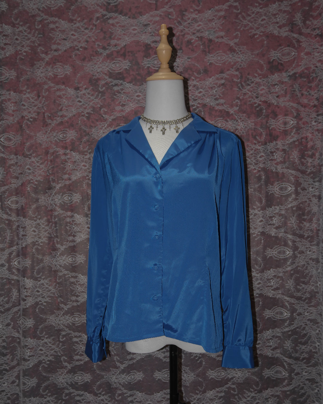 [Hong Kong] Berry Satin Shirt