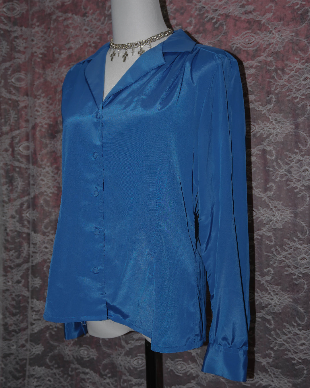 [Hong Kong] Berry Satin Shirt