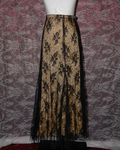 Coldwater Creek Olive Lacey Maxi Skirt