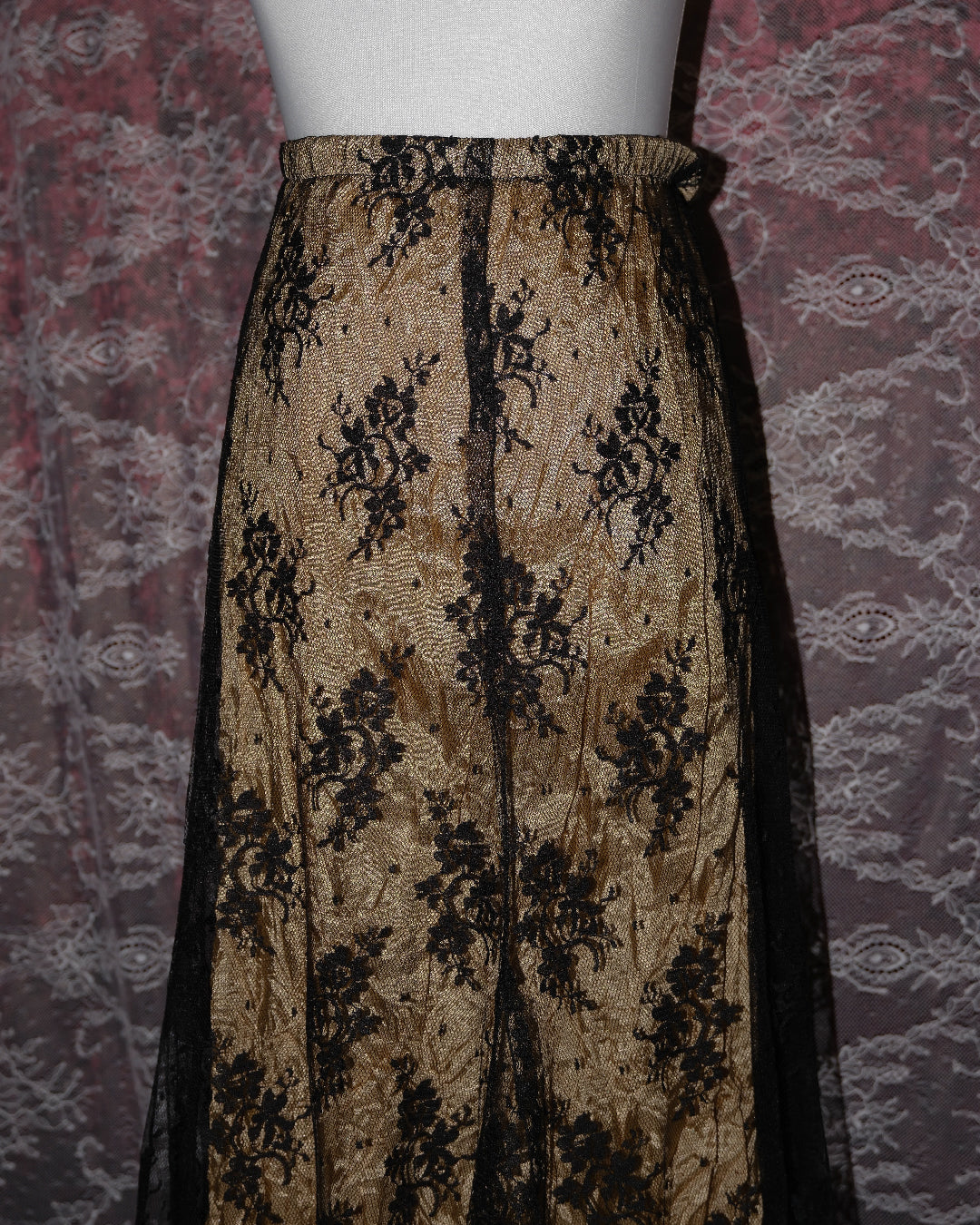 Coldwater Creek Olive Lacey Maxi Skirt