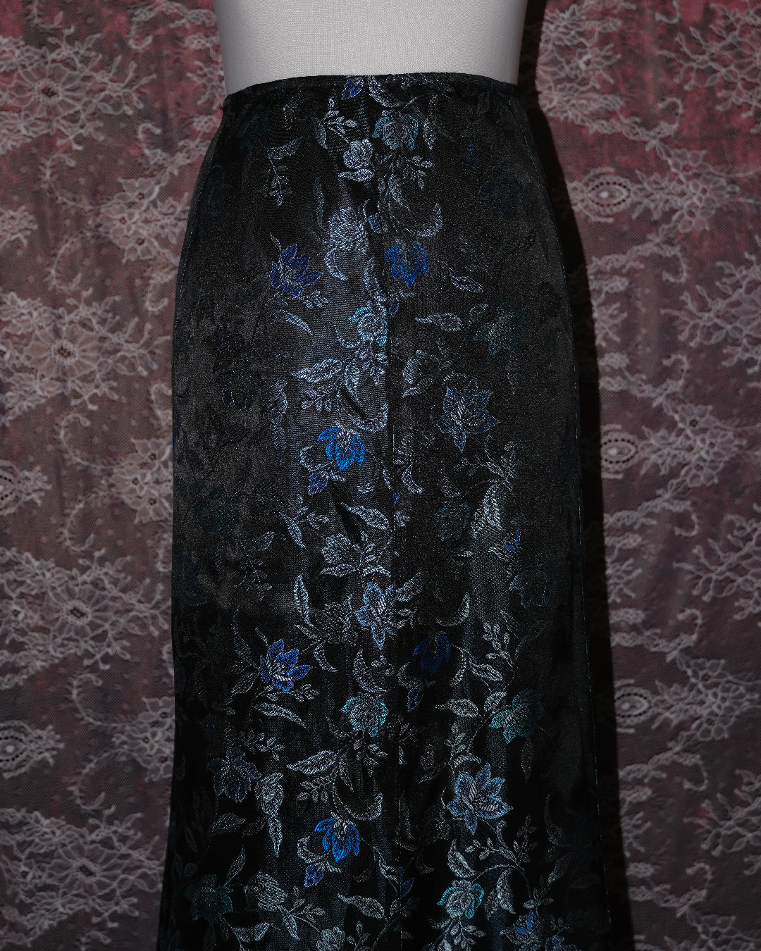 [USA] Floral Azure Maxi Mermaid Skirt