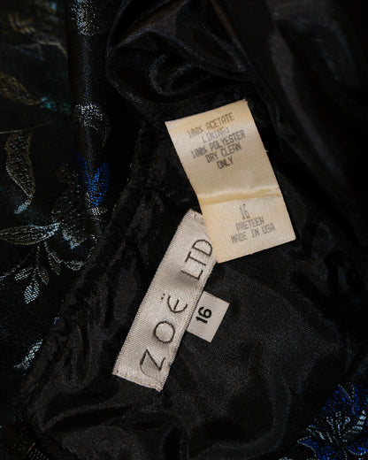 [USA] Floral Azure Maxi Mermaid Skirt