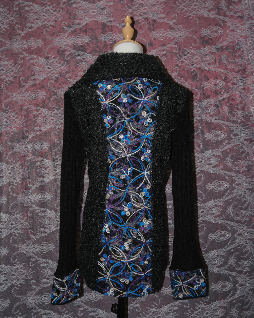 Mohair Wool Artsy Embroidered Cardigan
