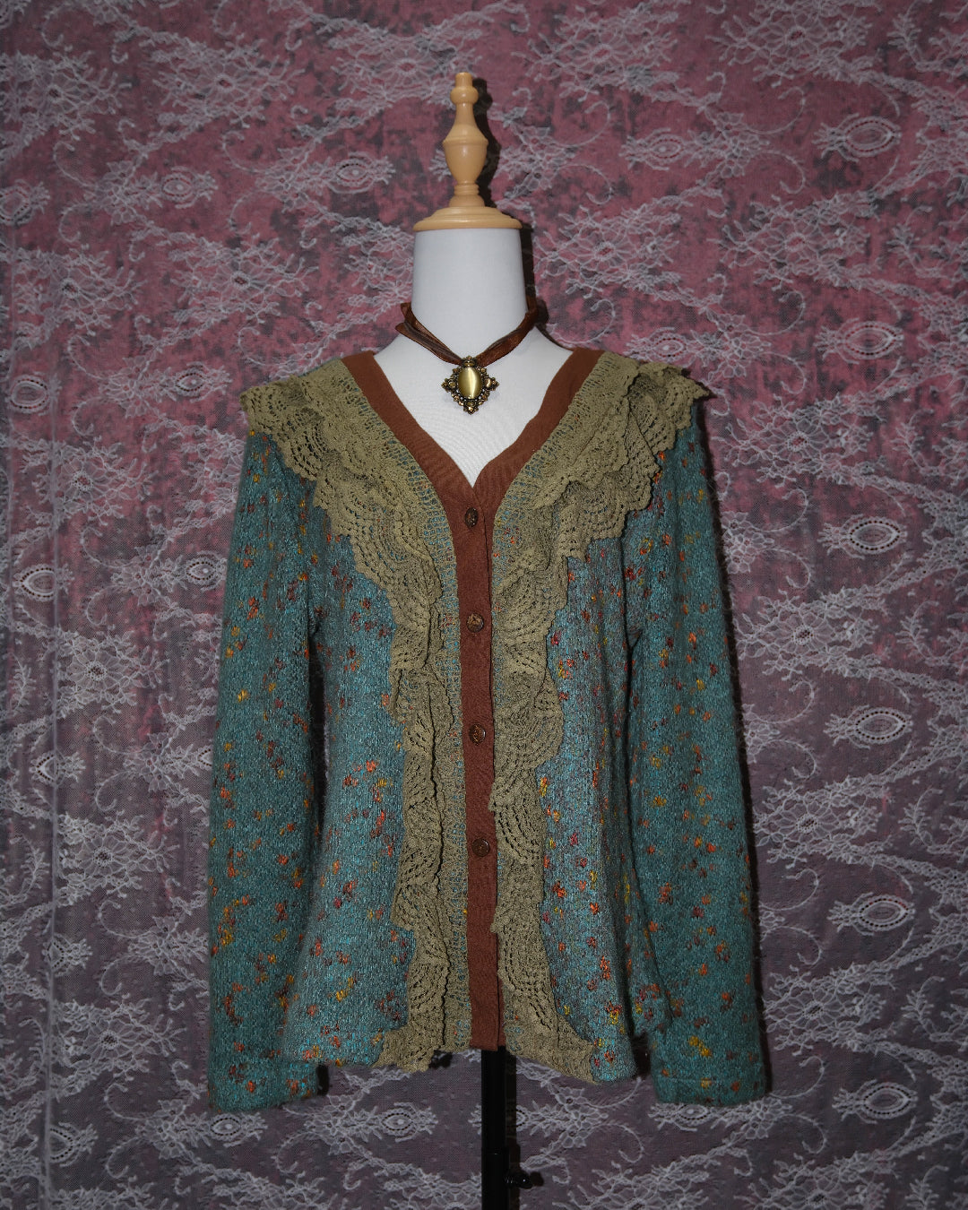 Aqua Multi Textured Knit Cardigan