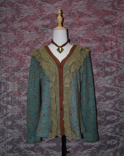 Aqua Multi Textured Knit Cardigan