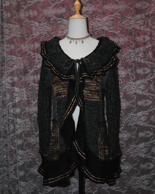 Forla Paris Dark Ruffle Cardigan