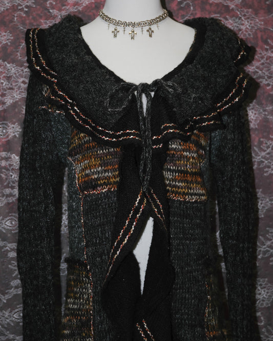 Forla Paris Dark Ruffle Cardigan