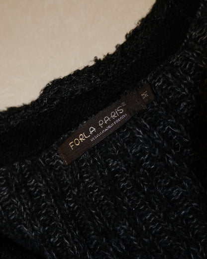 Forla Paris Dark Ruffle Cardigan