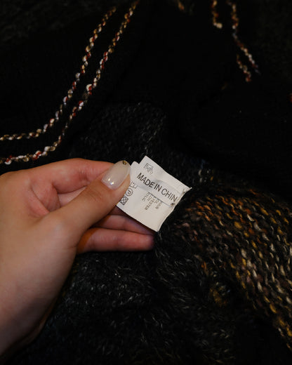 Forla Paris Dark Ruffle Cardigan