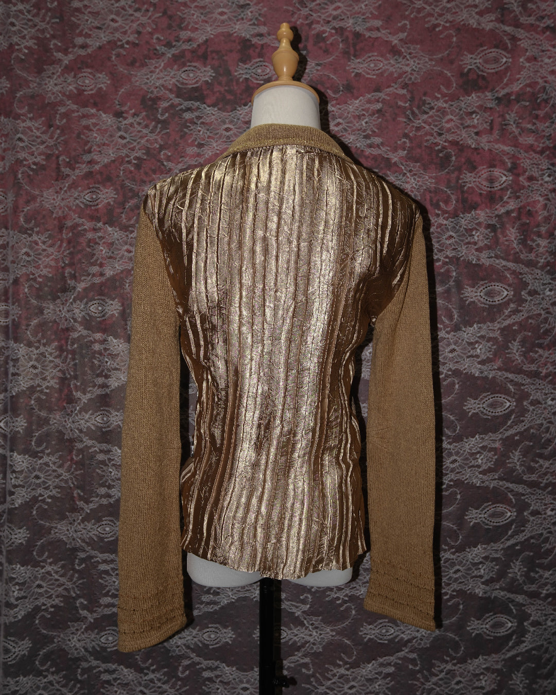 Alberto Makali Latte Leopard Patchwork Cardigan