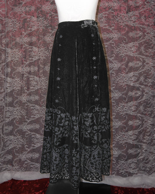 Dark Vampire Velvet Maxi Skirt
