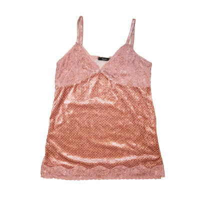 Carol Pink Polka Velvet Cami