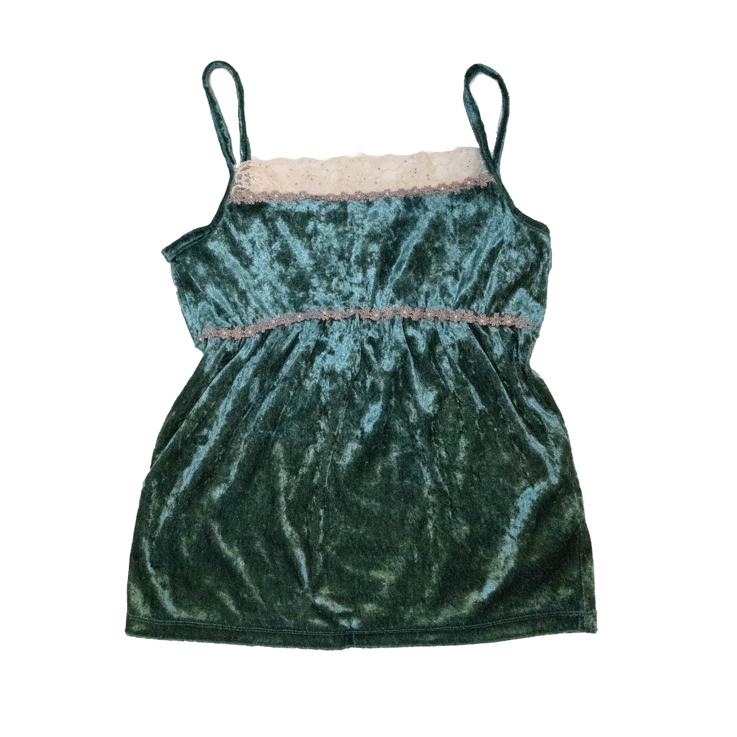 Emerald Velvet Lace Cami