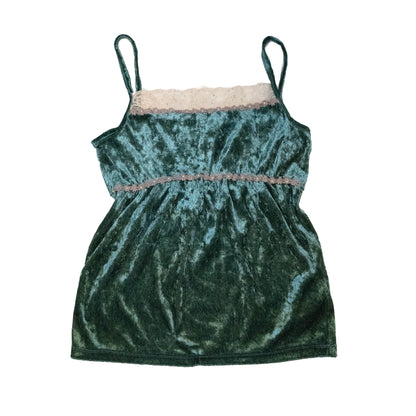 Emerald Velvet Lace Cami
