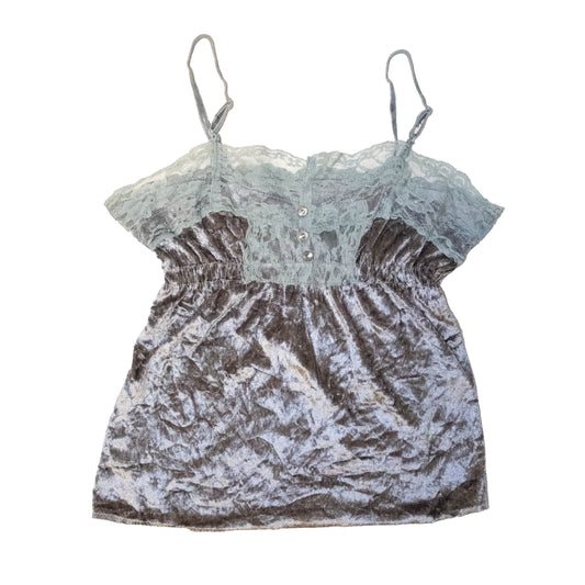 Silvery Lace Velvet Cami