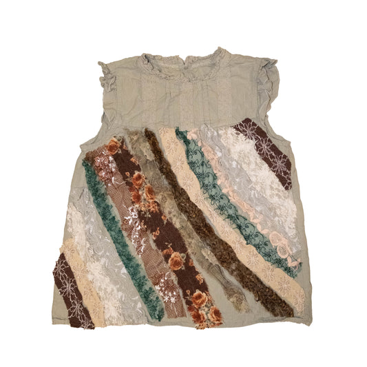 Remake Pistachio Patchwork Vest
