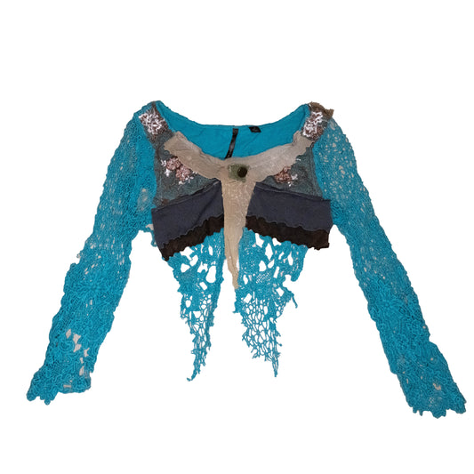 Remake Aqua Mermaid Mesh Top